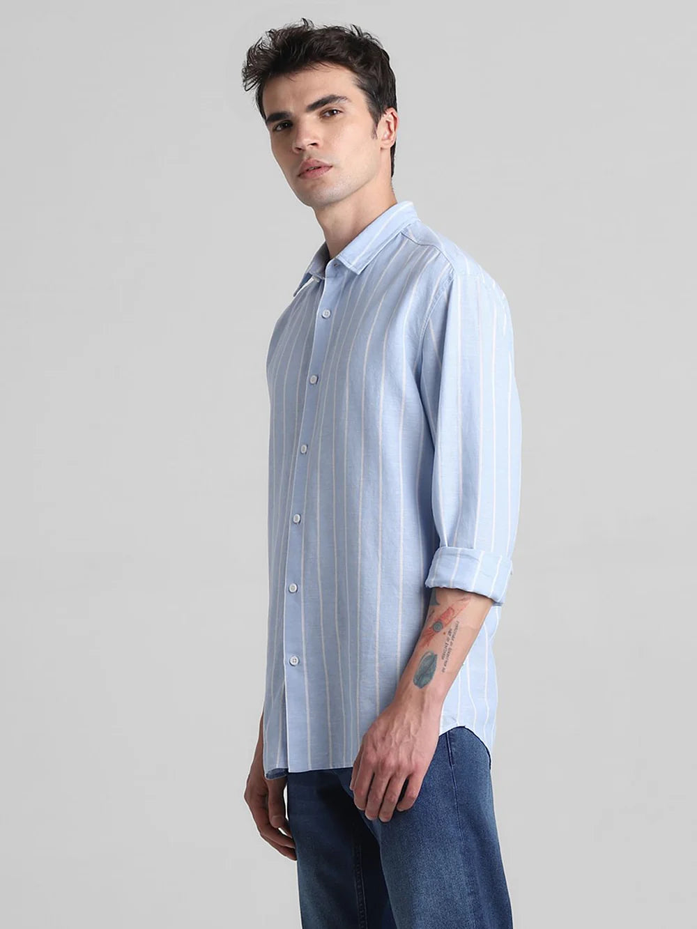 Striped Button-Down Shirt