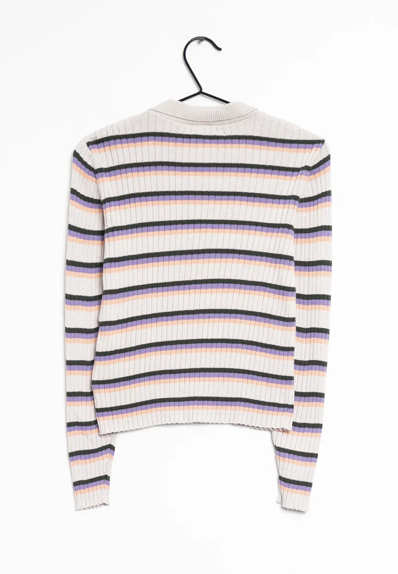 Striped Polo Collar
