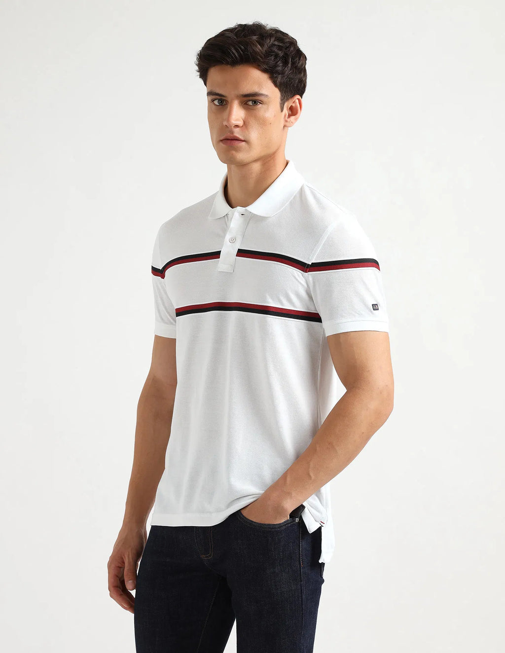 Classic Striped Polo Shirt