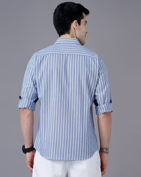 Striped Button-Down Shirt