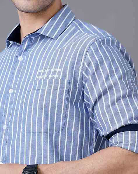 Striped Button-Down Shirt