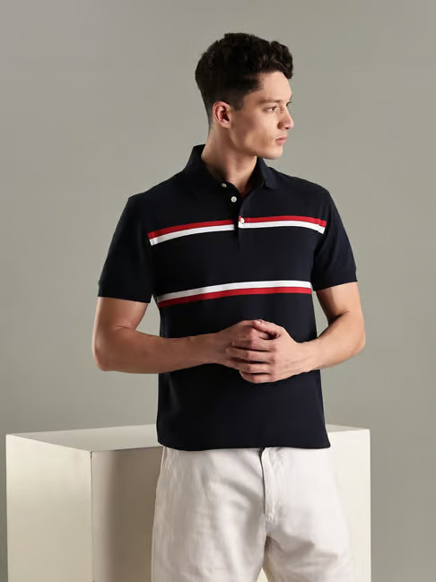 Classic Striped Polo Shirt