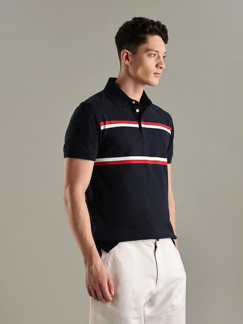 Classic Striped Polo Shirt