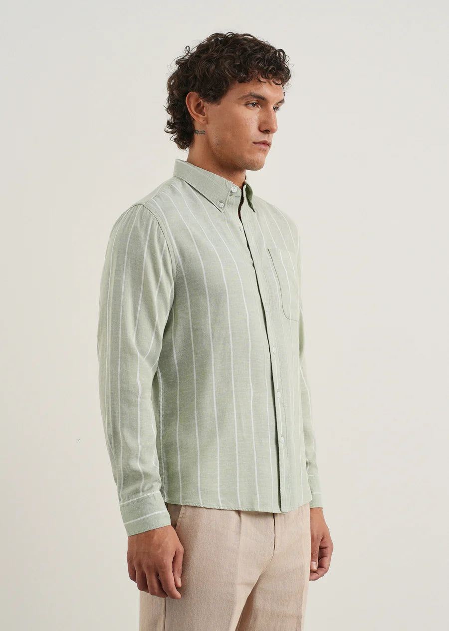 Striped Button-Down Shirt