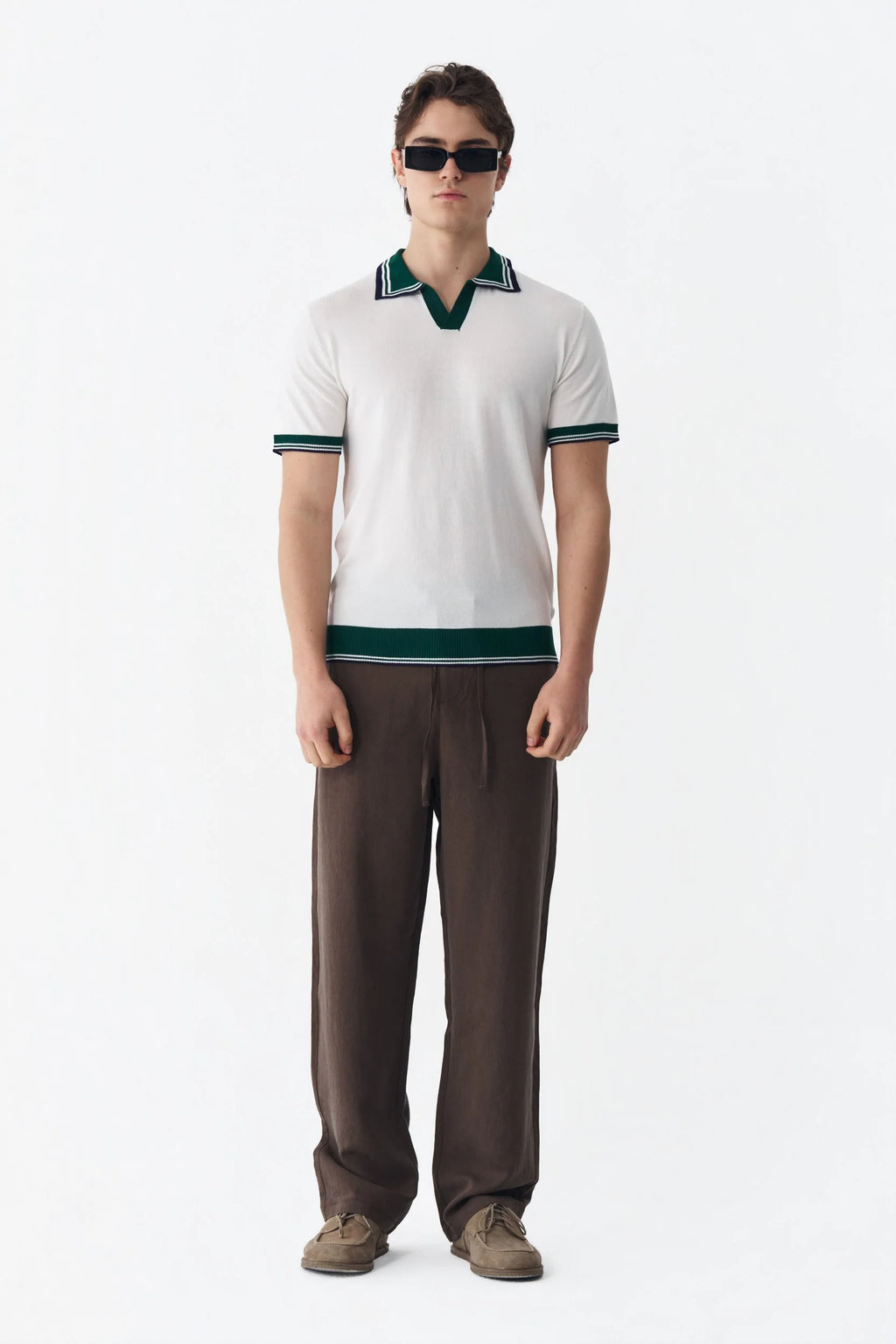 Classic Striped Polo Shirt