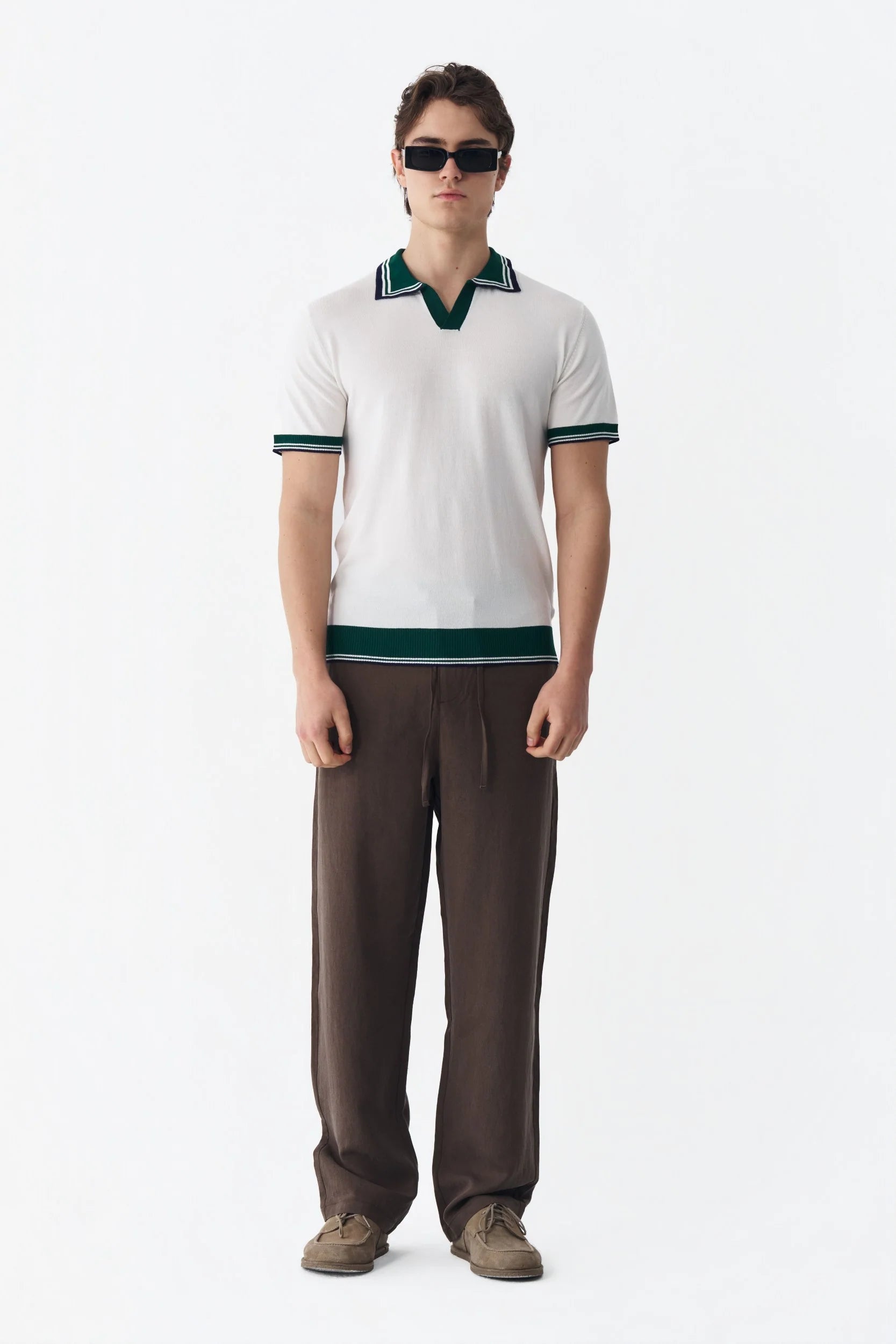 Classic Striped Polo Shirt