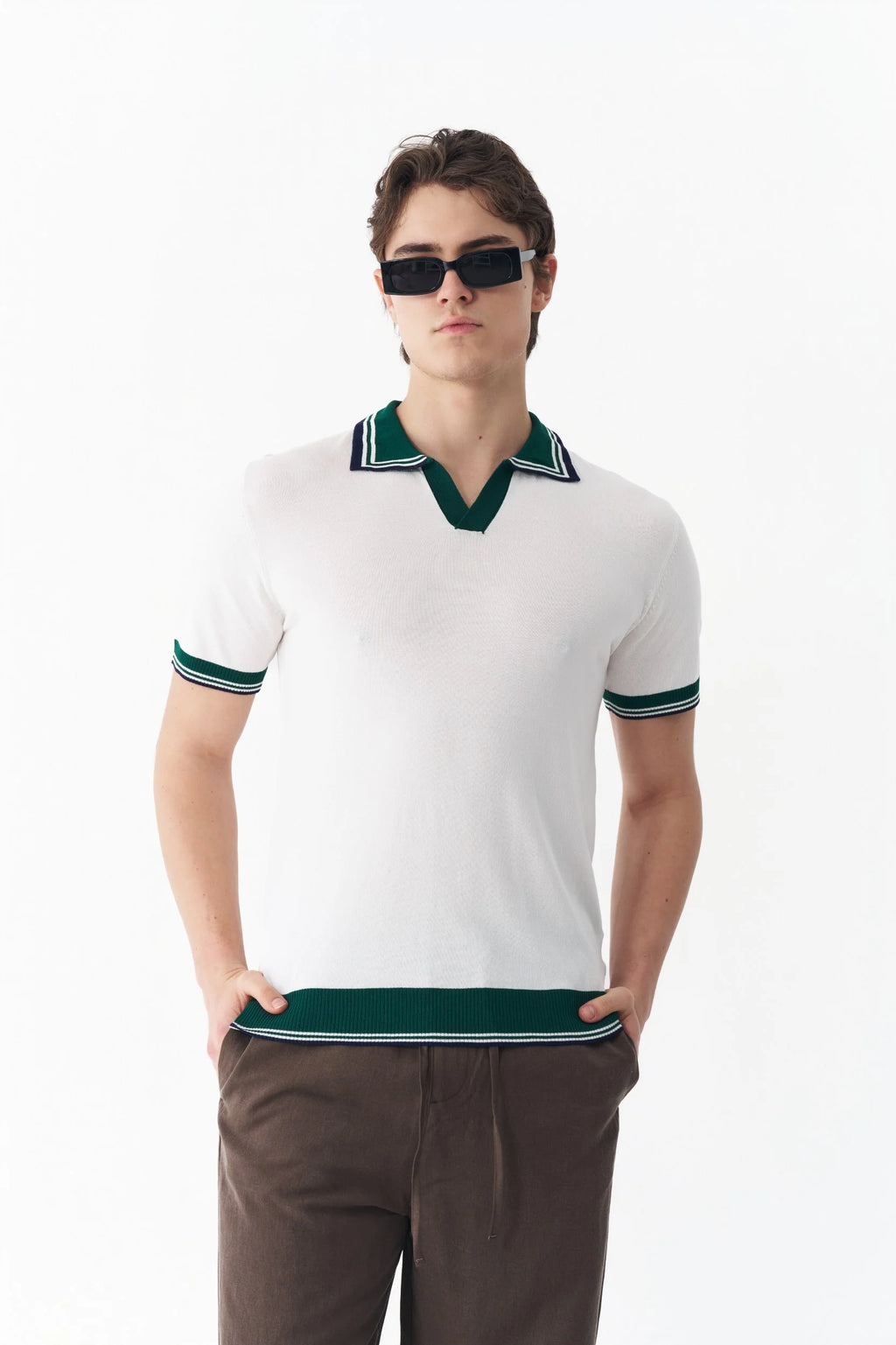 Classic Striped Polo Shirt