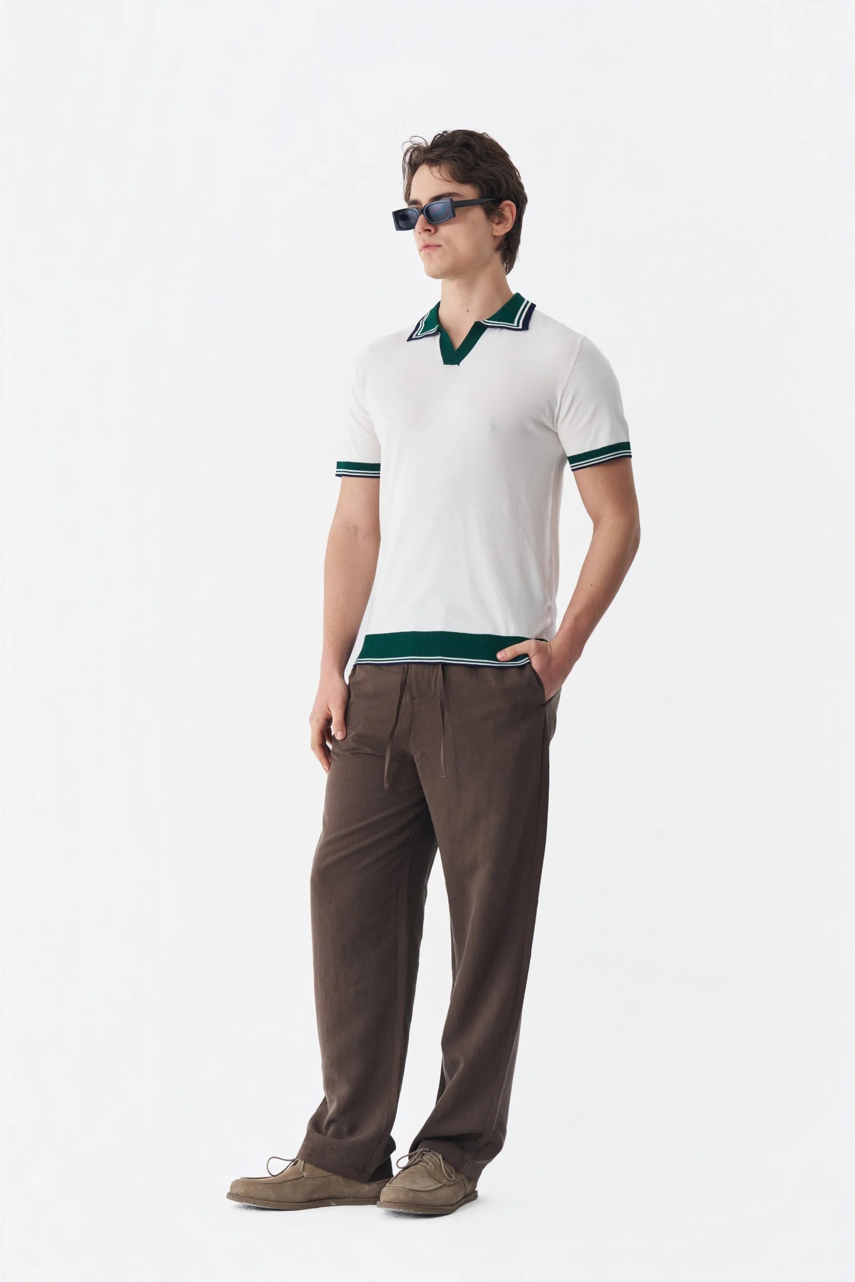 Classic Striped Polo Shirt