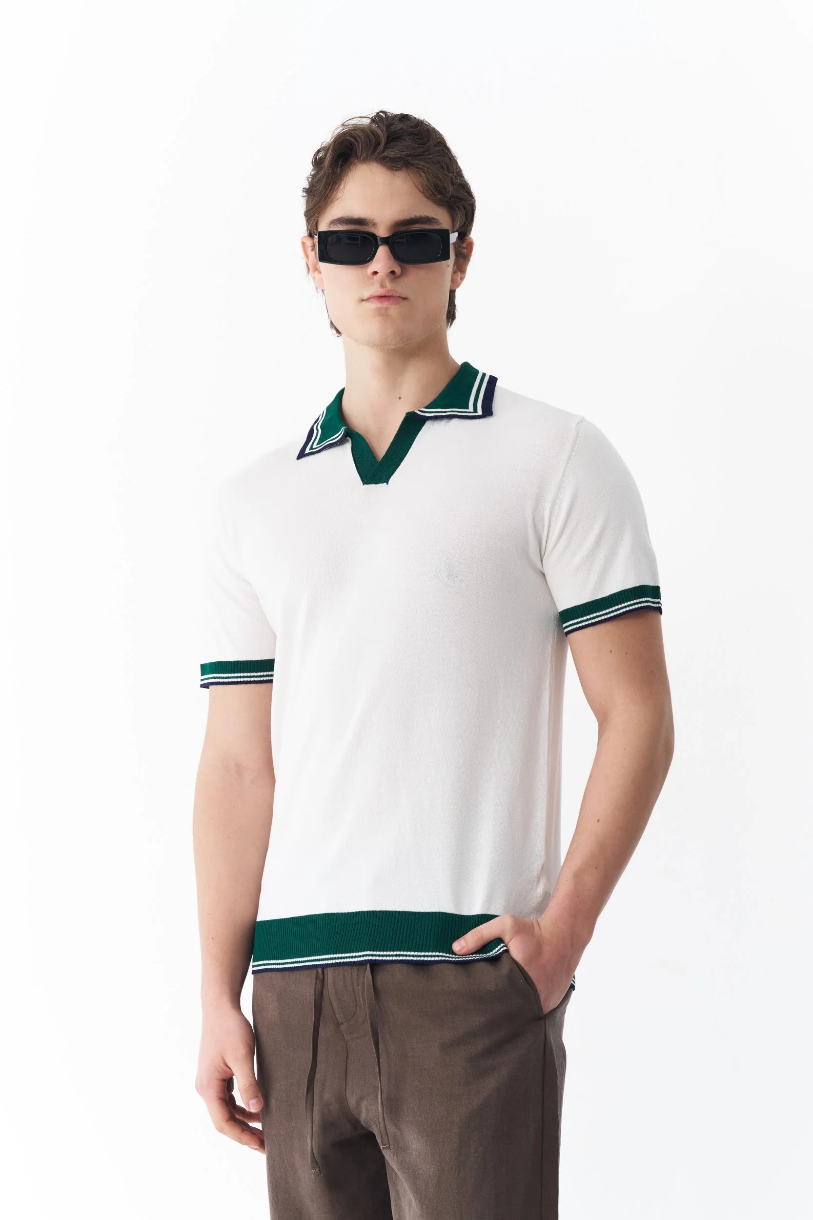 Classic Striped Polo Shirt