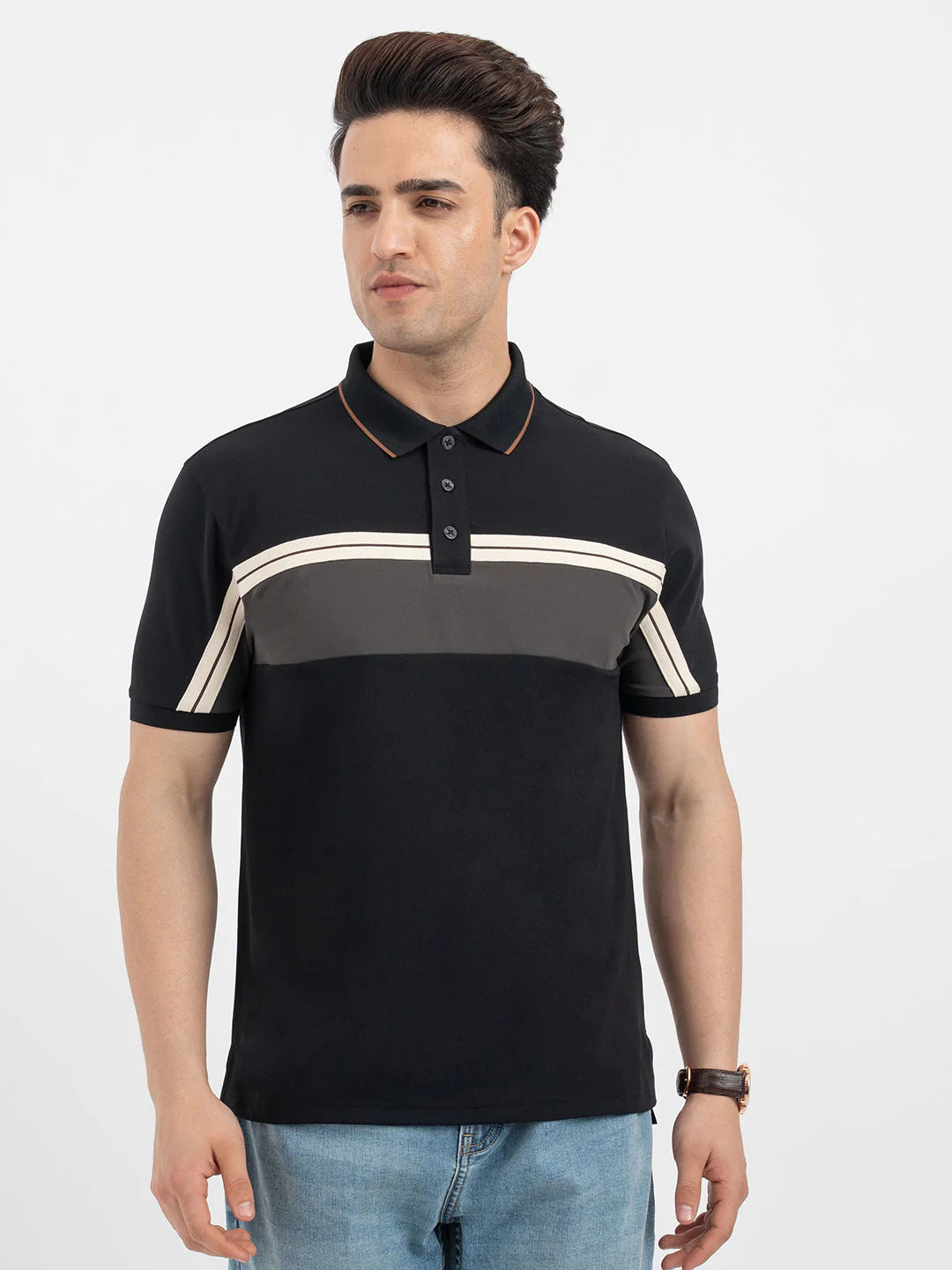 Color Block Polo Shirt