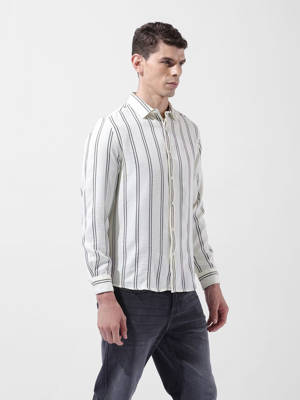 Striped Button-Down Shirt