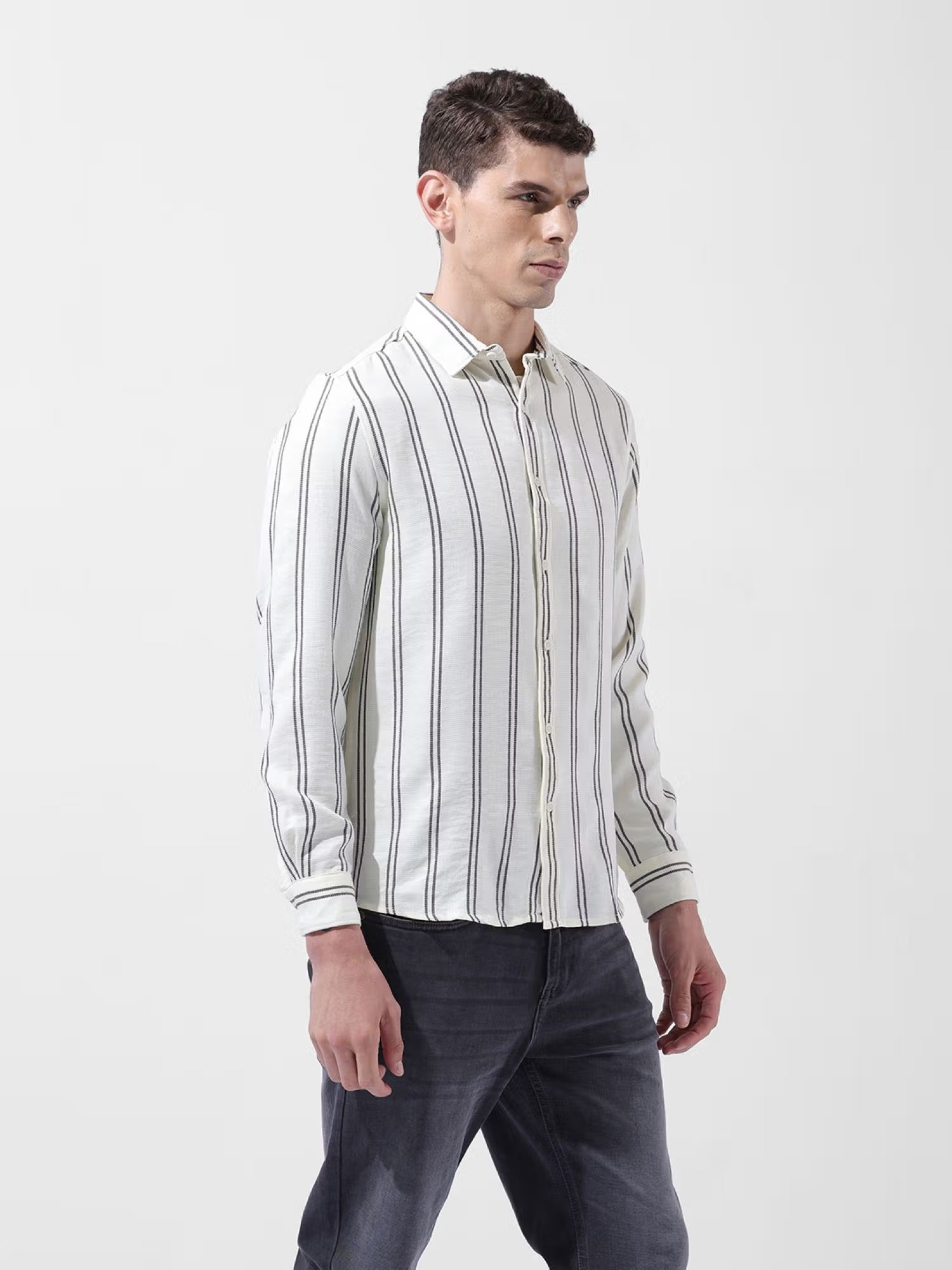 Striped Button-Down Shirt