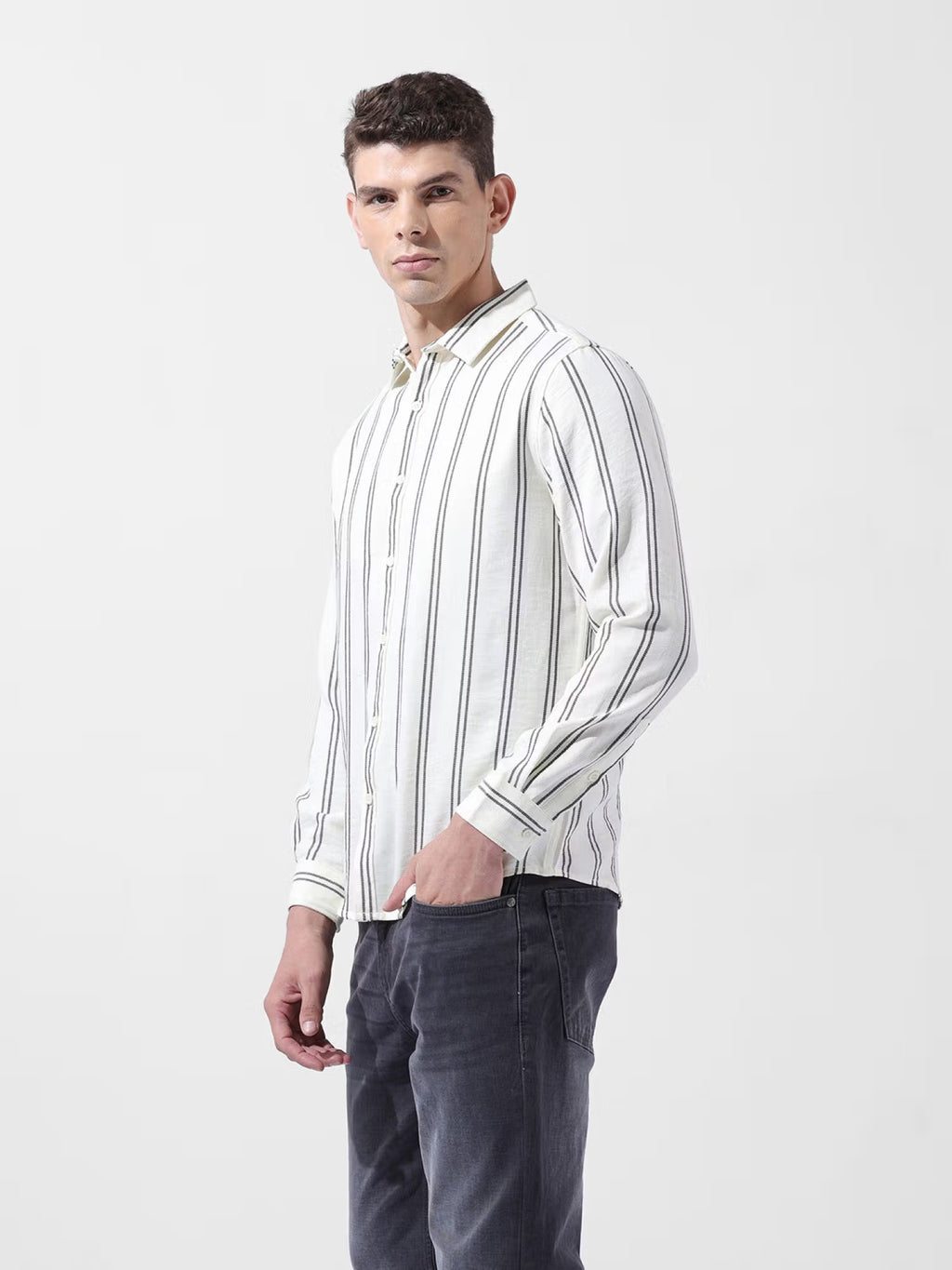 Striped Button-Down Shirt