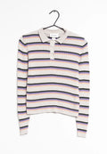 Striped Polo Collar
