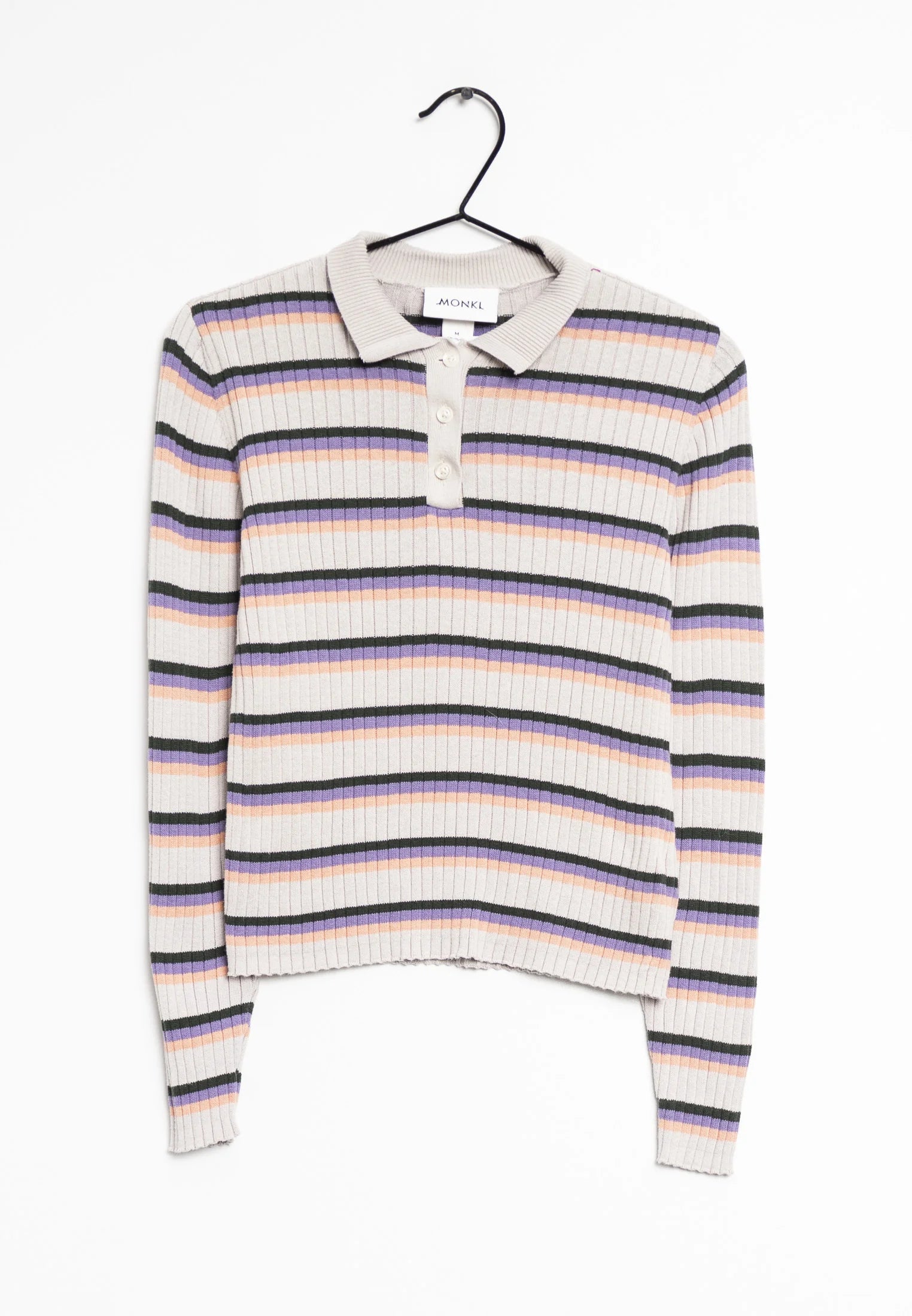 Striped Polo Collar