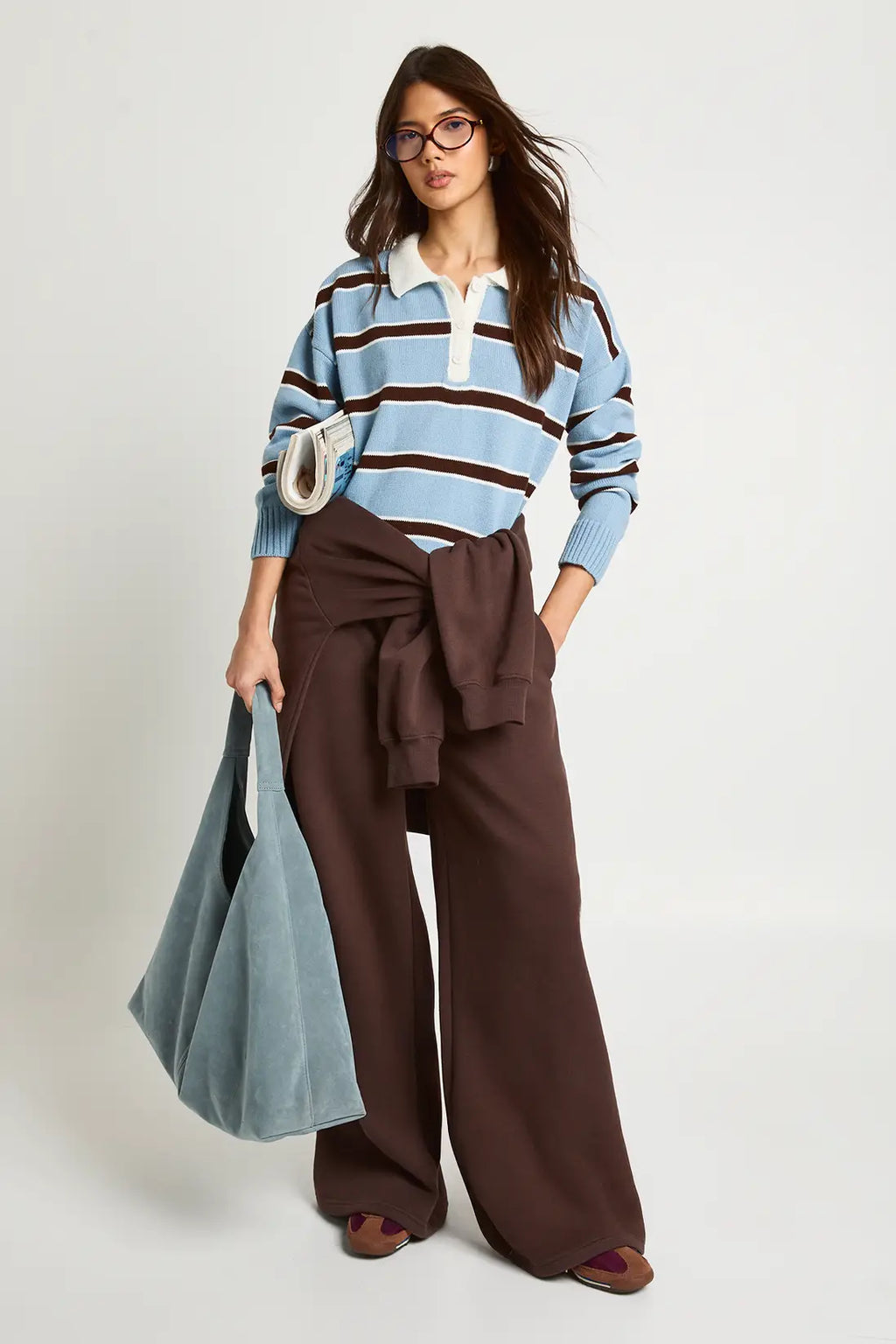 Striped Polo Collar